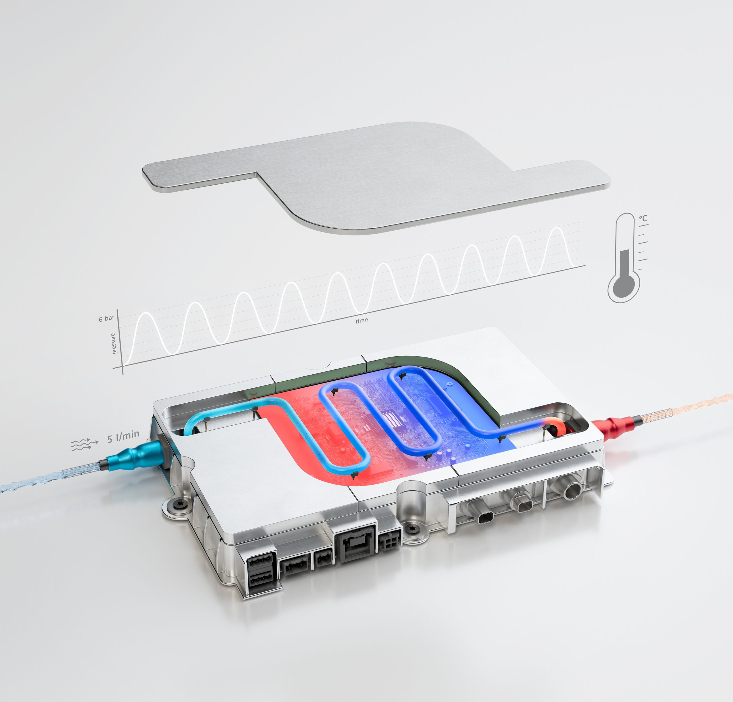 전자 제어 장치 냉각 회로 VW8000, GMW14193