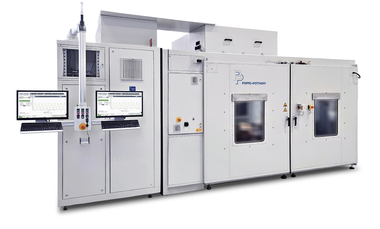 Pressure Cycle Test Bench with large test chamber for heat exchangers and battery cold plates